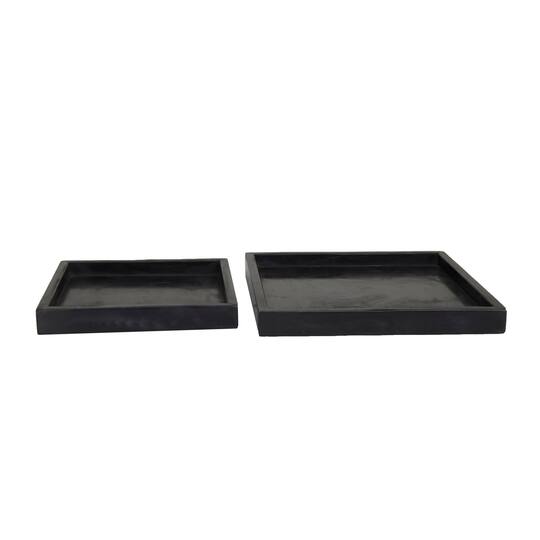 Modern Marble Tray with Raised Border Set
